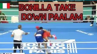 Paalam Vs. Bonilla (goes wrestling) Olympics 2024.          #Olympicsboxing2024 #olympics