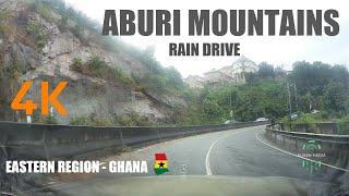 Aburi Mountains Rain Drive from Oyarifa Ayi Menash Ghana 4K