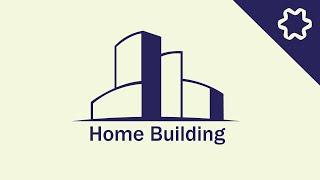 Custom Home Building Logo Design in Adobe illustrator CC / City Logo Design Tutorial