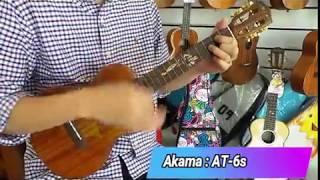 AKAMA Full Solid Mahogany Tenor Hi-Gloss Cutaway (AT-6SS)