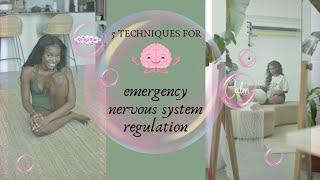 QUICK self regulation techniques| EMERGENCY nervous system regulation