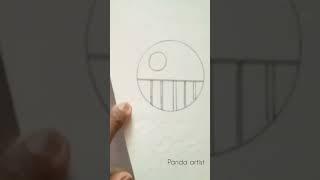 simple circle art  #pandaartist #drawing #tranding #shorts #youtube