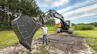 Day One On The New Pond Build: Monster Bucket In Action!