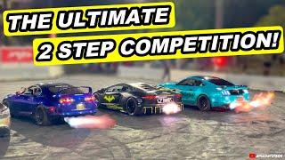 CRAZIEST 2 STEP COMPETITION! Supra MK4 vs Skyline GTR vs RX-7 vs Aventador vs Mustang