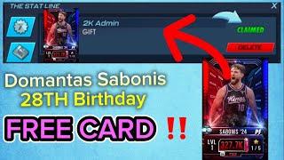  A FREE SABONIS  New Nba 2K mobile Redeem code 