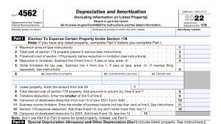 IRS Form 4562 walkthrough (Depreciation and Amortization)