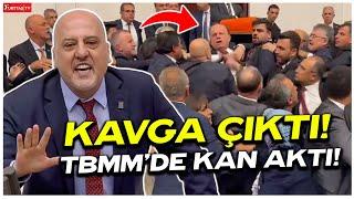 Ahmet Şık’ın konuşmasına AKP’liler saldırınca TBMM’de kan aktı! Can Atalay kavgası!