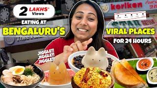 Eating at Viral Places in Bangalore for 24 Hours | Rameswarm Cafe, Viral Korean Dessert & more