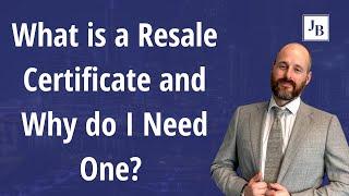 What is a resale certificate and why do i need one? //Serie