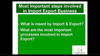 Session #2 What is Import & Export Business? What steps are involved in Imp Exp Business?