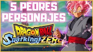 Los 5 PEORES PERSONAJES de DRAGON BALL SPARKING ZERO