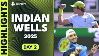 Kyrgios Returns; Fonseca, Monfils & Goffin Feature | Indian Wells 2025 Day 2 Highlights