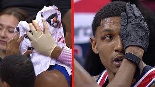 Bradley Beal & Tyrone Wallace Nasty Head Collision - Injury | Clippers vs Wizards | Nov 20, 2018