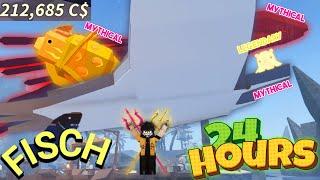 Spending 24 Hours Getting The Best Rod in  - Roblox Fisch