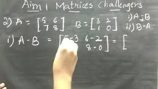 Challengers | Aim 1 | Matrices | Class 8 | Maths Techno | Vishwablooms