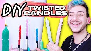 Twisted Candles günstig & einfach selber machen! DIY Anleitung Deutsch | Dimxoo