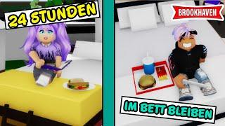 24 STUNDEN IM BETT BLEIBEN CHALLENGE mit Kaan + Dania! [Roblox Brookhaven RP Deutsch]