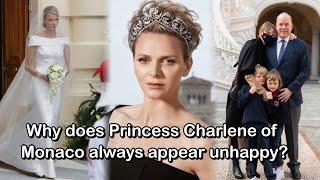 Why does Princess Charlene of Monaco always appear unhappy?