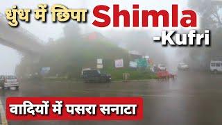 धुंध में लिपटा Shimla-Kufri की वादियां |  Shimla Kufri latest Updates | Shimla Himachal Pradesh