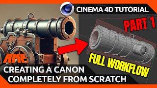 Building a Game-Ready Cannon in Cinema 4D | PART 1 | 3D Asset Creation for Unreal Engine