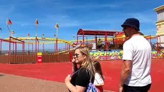 Rhyl's children village and beach stalls