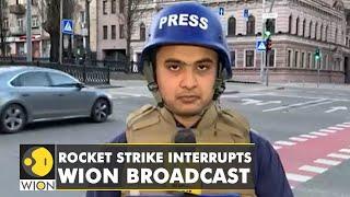 Russia Ukraine crisis: WION's Anas Mallick's gets interrupted by a rocket strike on Kyiv