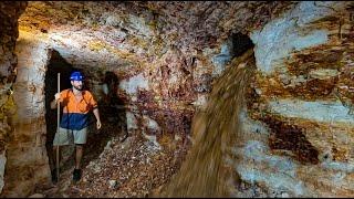 Opal Miner Hits Underground Cascade Of Dirt Filled With Thousands Of Dollars Worth Of Gems!