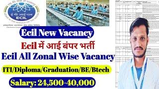 Ecil New Vacancy 2024 | Zonal Wise Ecil Walk interview | ITI/Diploma/Degree | Ecil recruitment 2024