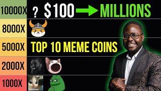 Turn $100 into Millions? 10 Meme Coins With Insane Potential 