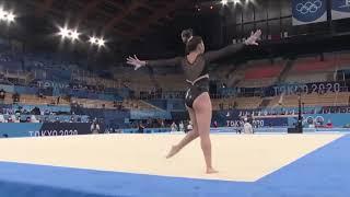 Sunisa Lee Olympic floor podium training