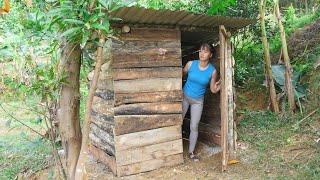 How To Build Toilet By Wood, Building Farm Life, Build Log Cabin | Free Bushcraft, Ep102