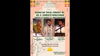 Karnatak Vocal Concert by Vid. R. Ashwath Narayanan