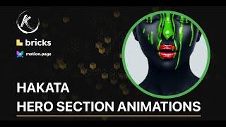 Hakata Hero Section Animations - Bricks Builder and Motion.page (GSAP)