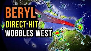 Beryl Hits and Wobbles into the Caribbean...