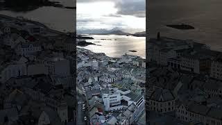 Ålesund from Above: Norway’s Coastal Gem ️ #travel #norway #alesund