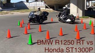 BMW R1250 RT vs Honda ST1300 P keyhole exercise