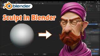 Sculpt Stylized Character in Blender Full process - Timelapse