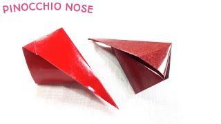 How to make a Nose with paper (Pinocchio nose)easily.