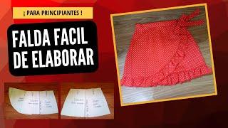 Cómo hacer falda cruzada con olán? principiantes de la costura. Realiza tu patrón básico de falda.