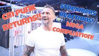 Cm Punk returns! (Survivor Series 2023) Streamers reactions MEGA Compilation!