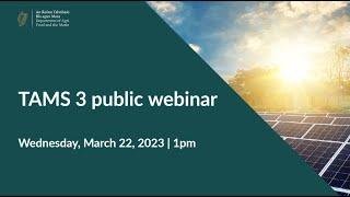 New #CAP Schemes 2023-2027 - Webinar - TAMS 3, how to apply