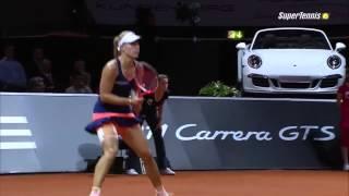 Angelique Kerber's glee moment during coaching on court