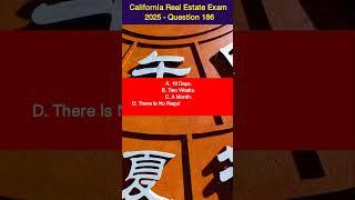 CA Real Estate License Exam 2025: Detailed Explanations (Q&A 186)