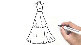 How To Draw A Dress Easy 8 | YoKidz Channel | YoKidz Drawing