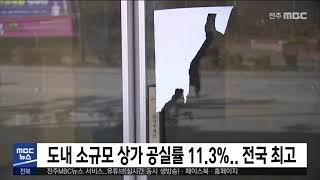 [5MBC 뉴스] 도내 소규모 상가 공실률 11.3%.. 전국 최고 | 전주MBC 211006 방송