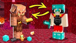 Paso MINECRAFT pero los PIGLIN dan COSAS OP  Minecraft Invictor #5