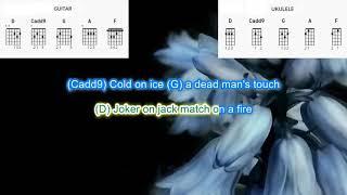 Blue on Black by Kenny Wayne Shepherd play along with scrolling guitar chords and lyrics