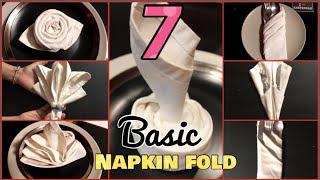 7 Napkin Folding | Restaurant style | How to fold napkins | Quick K Kitchen