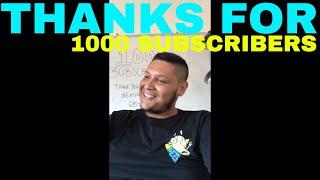 Thanks for 1000 Subscribers