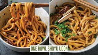 ONE BOWL SHOYU UDON | Easy Vegan Noodle Recipe Ready in 15 minutes or less! 